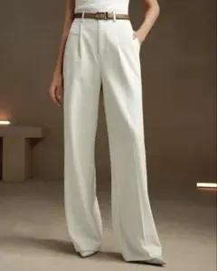 SHEIN Anewsta ゆったりストレートレッグスーツパンツ アプリコット