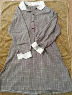 チェック柄長袖ワンピース160㌢