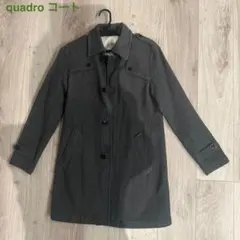 quadro グレー チェスターコート