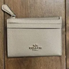 COACH ベージュ チェーン付き　キーケース