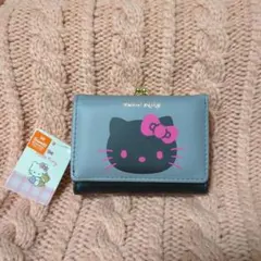 Availコラボ ハローキティ 三つ折り財布 グレー/ブラック（ピンク）