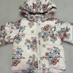 花柄フード付きアウター 90