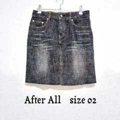 アフターオール【 After All】ブラックデニム タイトミニスカート　Ｍ