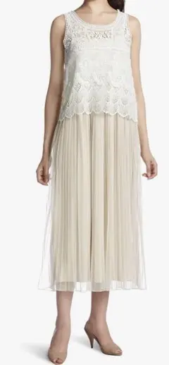 earth music&ecology レーストップス チュールワンピ セット