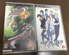 PSP_在庫処分_モンハン ポータブル 2nd G & デュラララ!!_セット