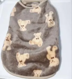 Lサイズ クマ柄 もこもこ フワフワ 小型犬 犬服