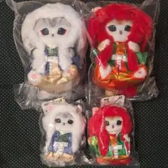A*N様 モフサンド 歌舞伎にゃん ぬいぐるみ マスコット 4種セット