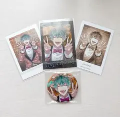 ヒプマイ Hypnosis Flava2 缶バッジ パシャこれ 箔押し 白膠木簓