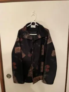 花柄 黒ジャケット