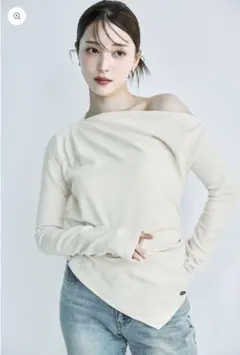 新品】meer. SHOULDER GATHERED TOP(BLE GRY) - メルカリ