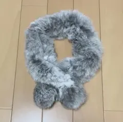 グレー ファー マフラー