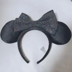 ミニー カチューシャ レインボードット ブラック