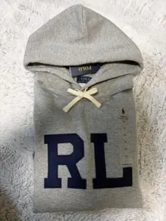 ポロ　ラルフローレン RLロゴ パーカー グレー　XLサイズ　スウェット