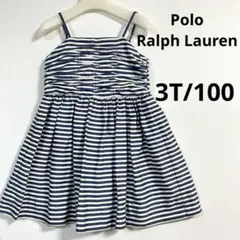 Polo Ralph Lauren ワンピース ボーダー 白 青　100cm
