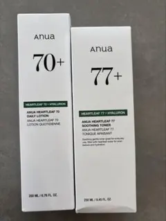 ANUA HEARTLEAF 70+ ローション & 77+ トナー セット