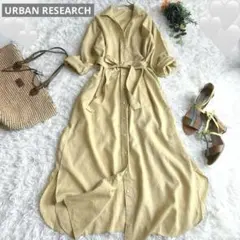 美品✨アーバンリサーチドアーズ　2way リネンスキッパーワンピース　きれい色