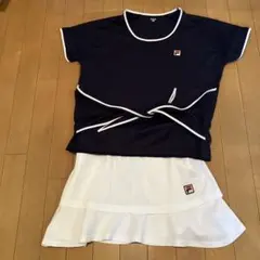 FILA テニスウェア 上下セット ネイビー ホワイトレディースMのサムネイル