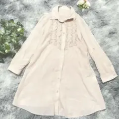 【ピノーレ】フリル シャツチュニック チュニックブラウス ピンク L相当 40のサムネイル