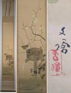 松林　桂月筆　楓鳥圖　紙本肉筆　掛軸　送料込み260711 松林 桂月筆 楓鳥圖 紙本肉筆 掛軸 送料込み260711 - メルカリ