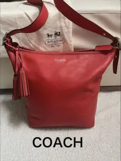 【極美品】COACH ソフトレザー　タッセル　2WAYショルダーバッグ
