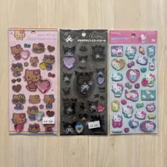 キラキララインストーンシール　ポップデコパーティー　日焼け　キティ　クロミ