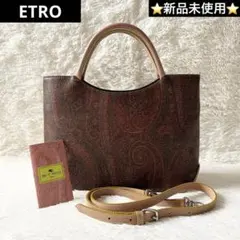 ETRO エトロ ペイズリー柄 型押し 2way ショルダーバック 南京錠 