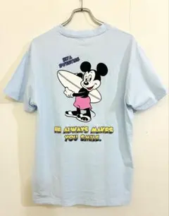GYDA Mickey Mouse バックプリントBIG Tシャツ 水色のサムネイル