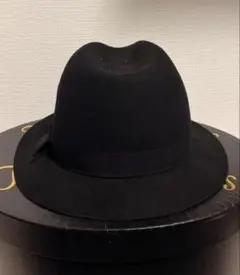 LANVIN フェルトハット ブラック サイズ59 フランス 送料込み ランバンのサムネイル
