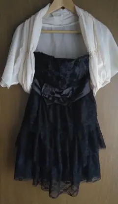 パーティードレス(ブラックカラー) ボレロ付き