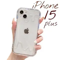 iPhone 15plus はちみつ クリア スマホケース カバー 透明 ソフト