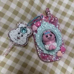 おぱんちゅうさぎ　キラキラ　ガラケー風コンパクトミラー　デコ電　ミラー　匿名配送