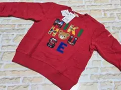 ☆新品タグ付き☆ DOUBLE.B 赤 トレーナー 110 プチベア 豪華刺繍