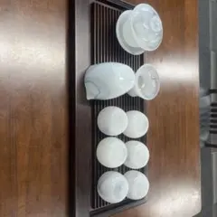 中国茶器セット 陶器製 白色