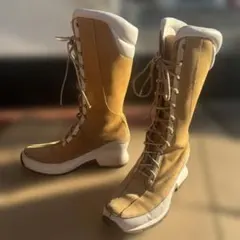 可愛いTimberlandティンバーランド　ロングブーツ　レースアップ　6.5M