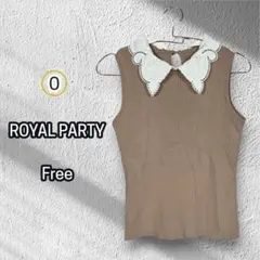 ROYAL PARTY 2WAYレース襟付きノースリーブニットのサムネイル