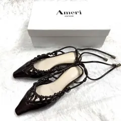 未使用級☆アメリヴィンテージ バックリボンフラットシューズ L
