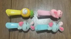 可愛いヘアクリップ　アニマル　4個セット　約4センチ