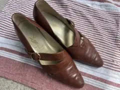 YSL イブサンローラン ヴィンテージ ブラウン 23.5cm パンプス