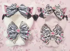 ぬい服 16cm ねこ ヒョウ柄 ゼブラ柄 2着セット