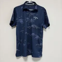 CALLAWAY フラミンゴ総柄　ポロシャツ