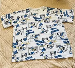 Disney ドナルドダック 総柄 半袖Tシャツ Mサイズ