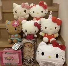 ハローキティ ソフビ ぬいぐるみ マスコット チャーム 日焼け ギャル