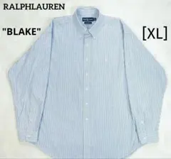 ラルフローレン BLAKE コットン 長袖シャツ ギンガムチェック XL ブルー