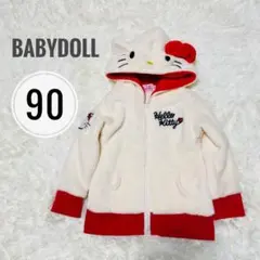 美品 ☆ BABYDOLL×HELLO KITTY パーカー　フード付き 防寒