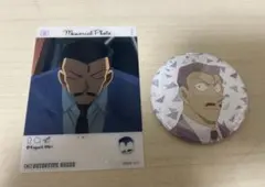 名探偵コナン 毛利小五郎 缶バッジ•EMOCA エモカカード 毛利小五郎 1枚