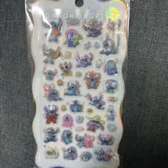 ボンボンドロップシール ぷくぷく立体 スティッチ