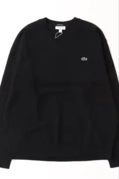 LACOSTE Vネック ニット セーター ブラックのサムネイル
