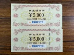 早稲田アカデミー 株主優待券 10000円分(5000円券×2枚)