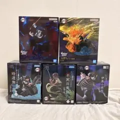 鬼滅の刃 柱稽古 無限城 無一郎 実弥 小芭内 獪岳 善逸フィギュア 5点セット