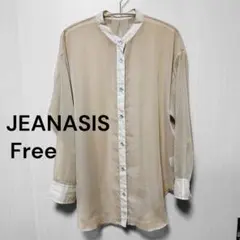 JEANASIS ジーナシス シアーシャツ ブラウス F ベージュ 長袖のサムネイル